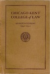 Fifty-Fourth Annual Announcement of the Chicago-Kent College of Law, 1941-1942