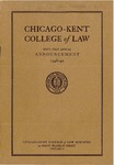 Sixty-First Annual Announcement of the Chicago-Kent College of Law, 1948-1949 by IIT Chicago-Kent College of Law