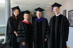 Pre-Ceremony - Jingjing Huang, Scott Turow, Dean Krent, Luke Harriman by IIT Chicago-Kent College of Law Alumni Association