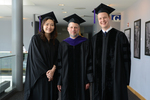 Pre-Ceremony - Jingjing Huang, Dean Krent, Luke Harriman by IIT Chicago-Kent College of Law Alumni Association